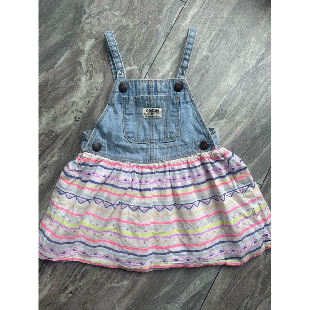 OshKosh B'Gosh Vestbak denim jumper dress 2T 0203